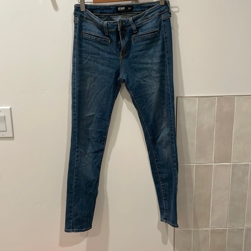 Skinny Blue Jeans, size 38P, Brand is Just Black